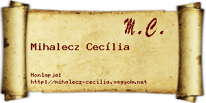 Mihalecz Cecília névjegykártya