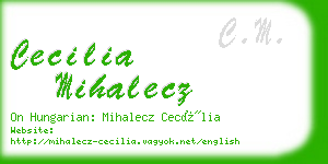 cecilia mihalecz business card